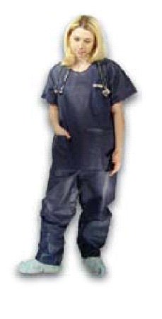 Shirt Scrub 2X-Large Dark Blue 2 Pockets Short S .. .  .  